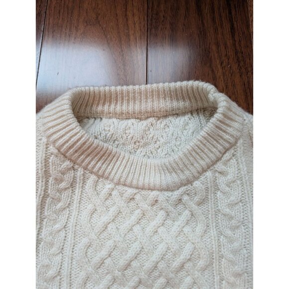 MUJI 100% Wool Cable Knit Sweater – Size XL (fits size M for oversize look) - Picture 8 of 9